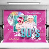 Zurück Zu 90er Jahre Rosa Freunde Geburtstag Party Hintergrund